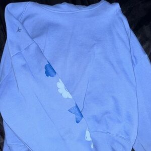 Pacsun Sky Blue  Floral Women's Sweater